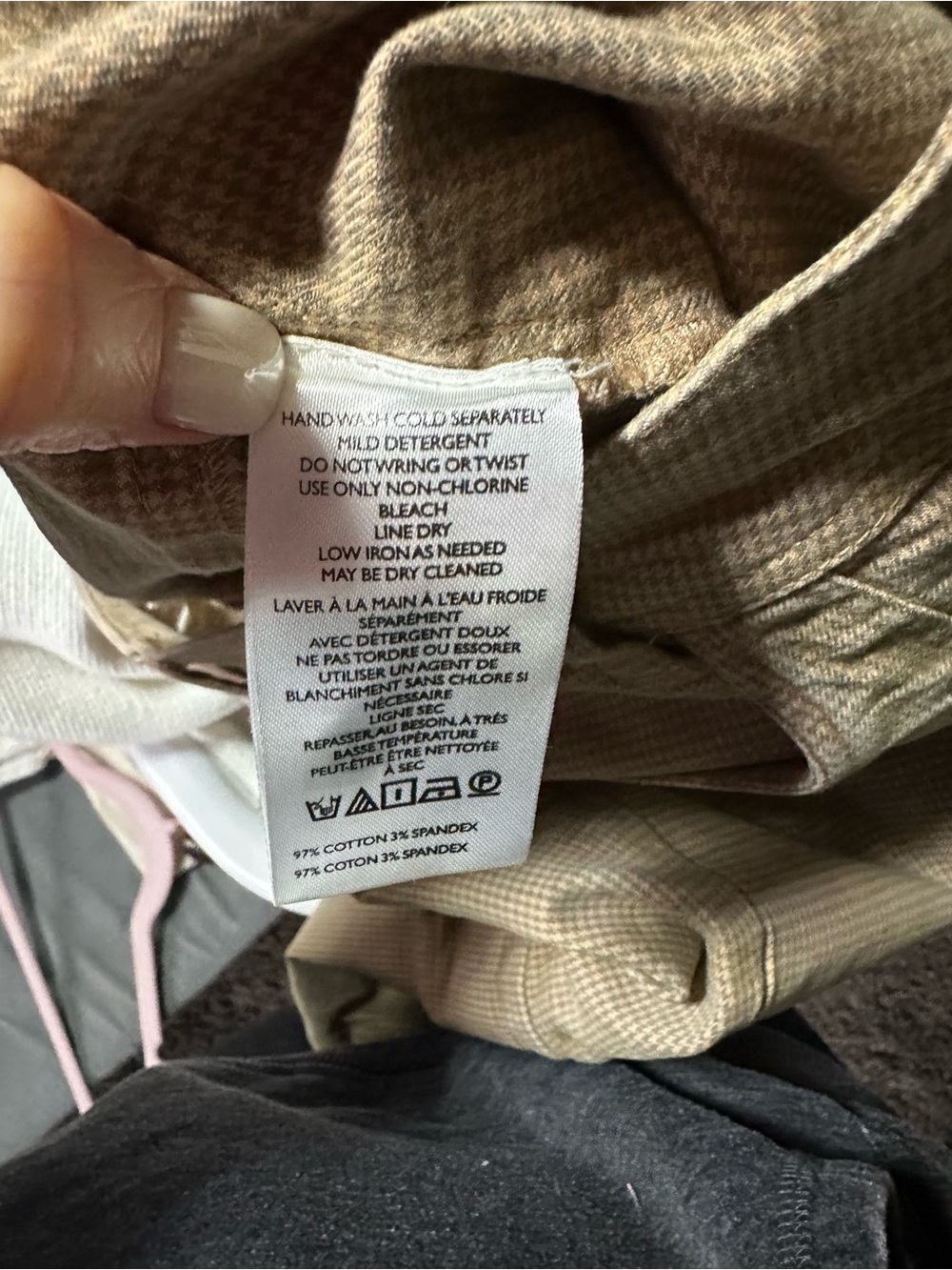 Pilcro Anthropologie Summit Brown and Cream Houndstooth Cargo Pants - Picture 6 of 14